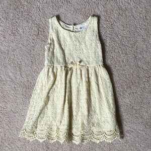 H&M Soft Yellow Lace Dress for Kids